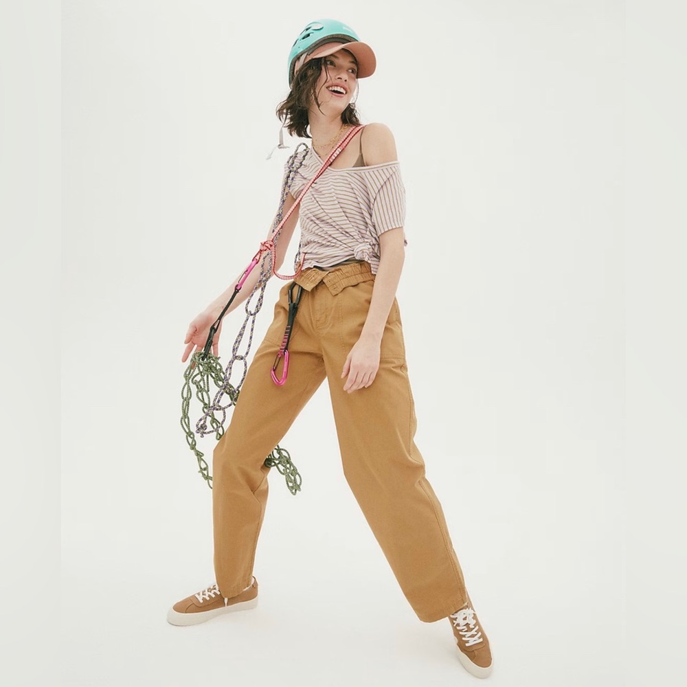 Madewell NWT Cotton Ripstop Pull-On Straight Cargo Pants